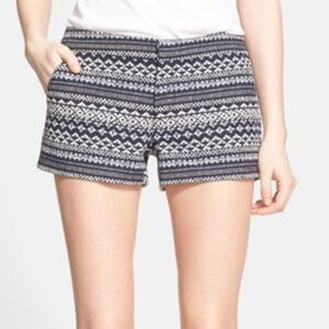Joie Merci Jacquard Shorts in Dark Navy Sz